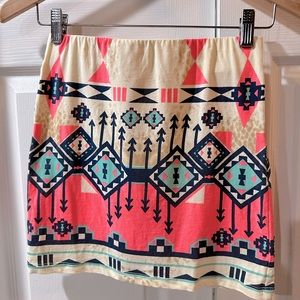 Aztec Neon Mini Skirt